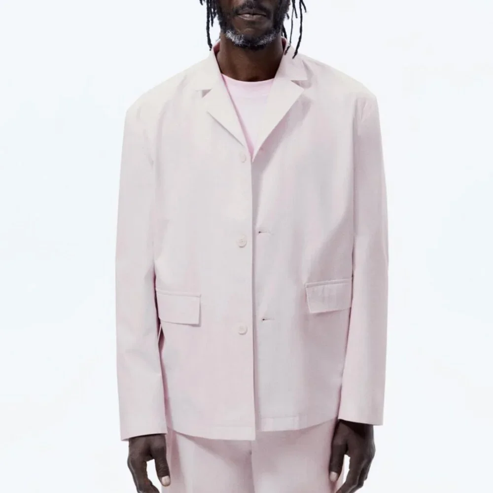 Zara Man Poplin Suit Jacket Blazer